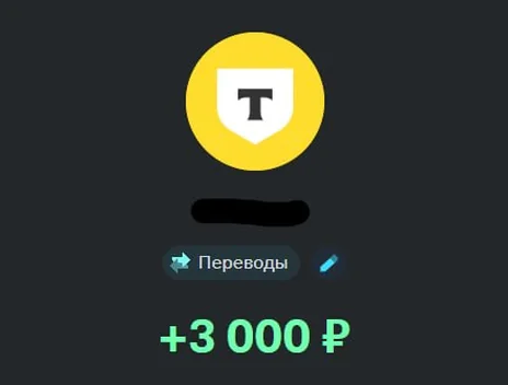 Скрин оплаты: +3 000 ₽